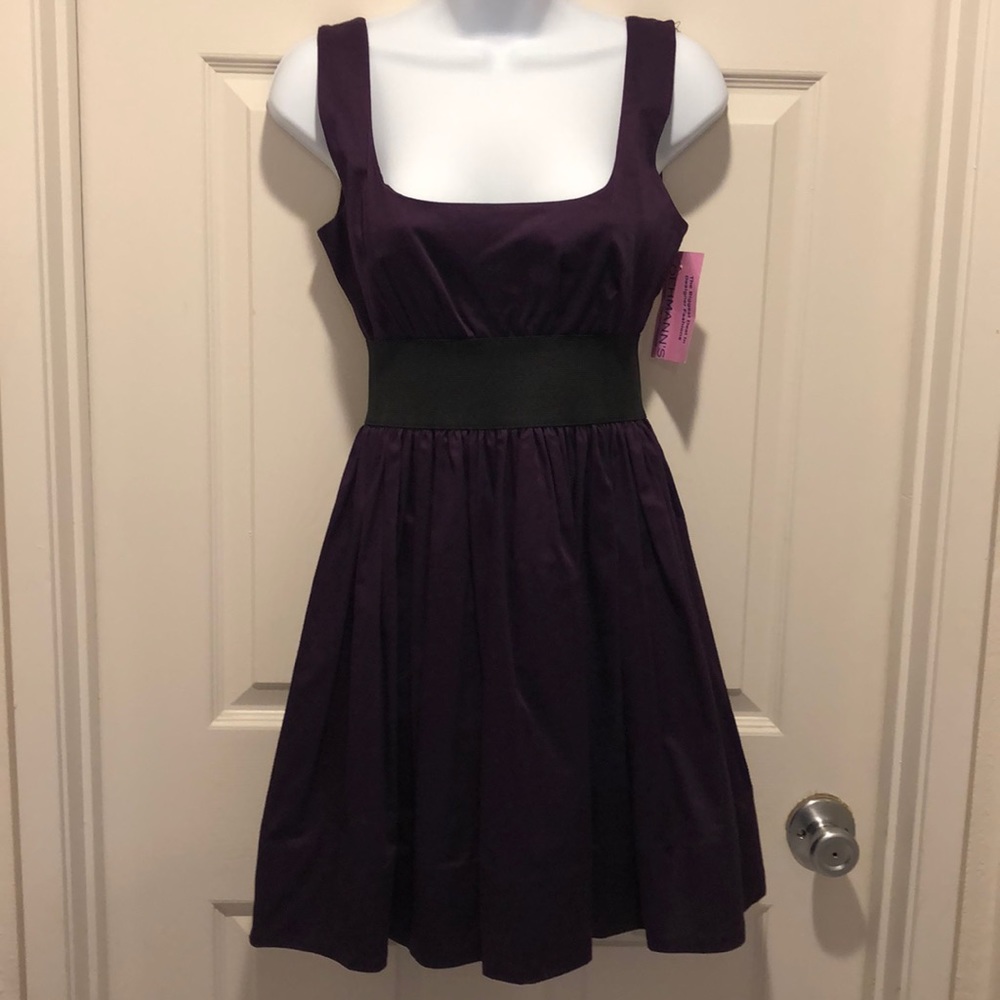 Purple and black dress